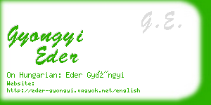 gyongyi eder business card